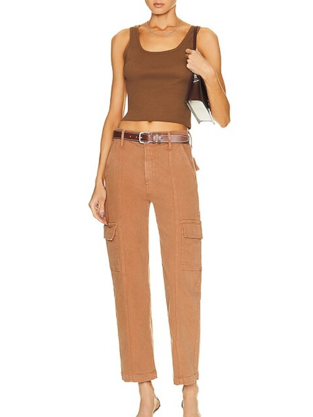 MOTHER The Rambler Cargo Ankle Jeans Glazed Ginger Size 28 NWT Utility